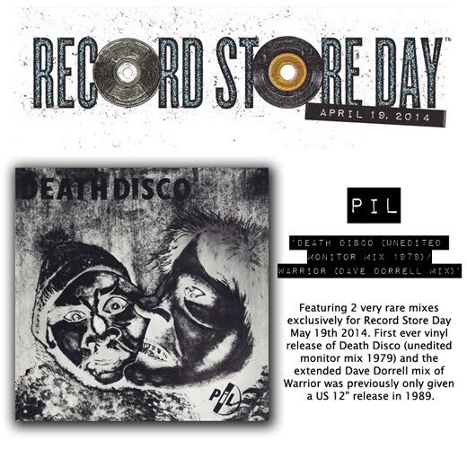 PiL: Death Disco / Warrior RSD 2014