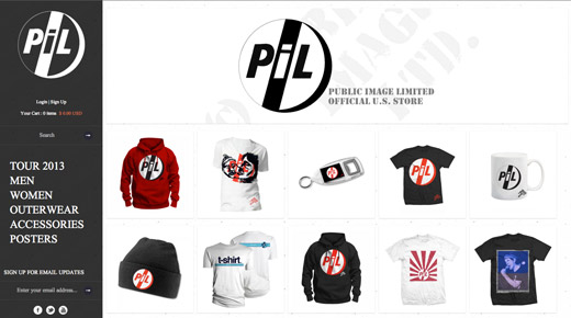 PiL US web store
