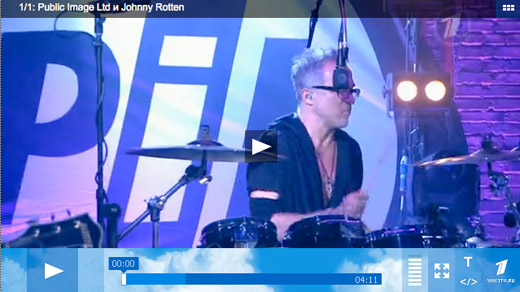 PiL performing Rise on Russian TV yesterday: Moscow, Evening Urgant June 17th. 